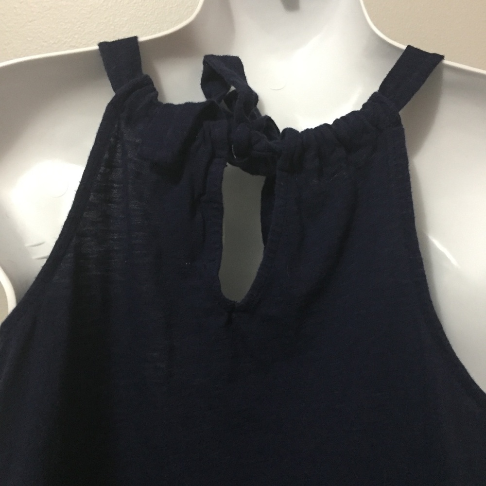 Medium Blue Tie Back Tank Top - Picture 3 of 6